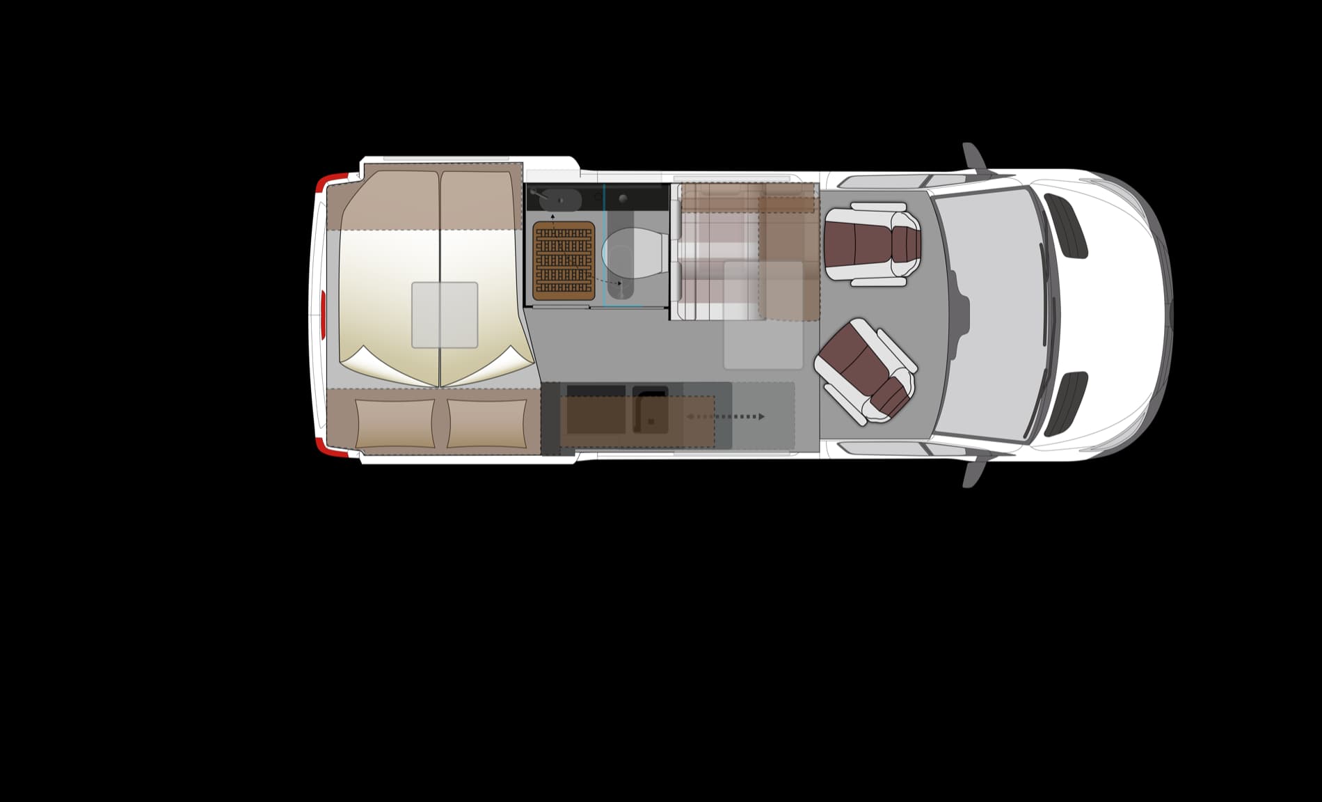 Top-down floor plan of the new Robeta Adonis